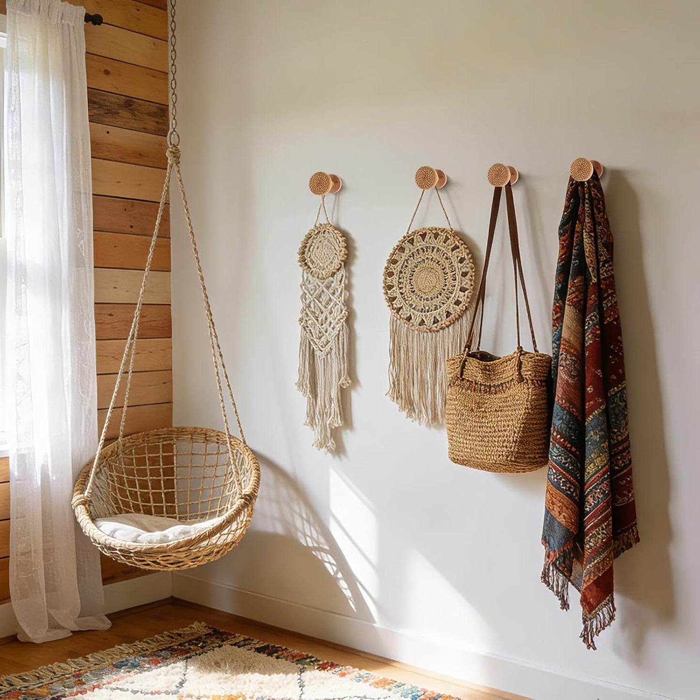 Boho Curtain Holdbacks / Natural / Set of 2