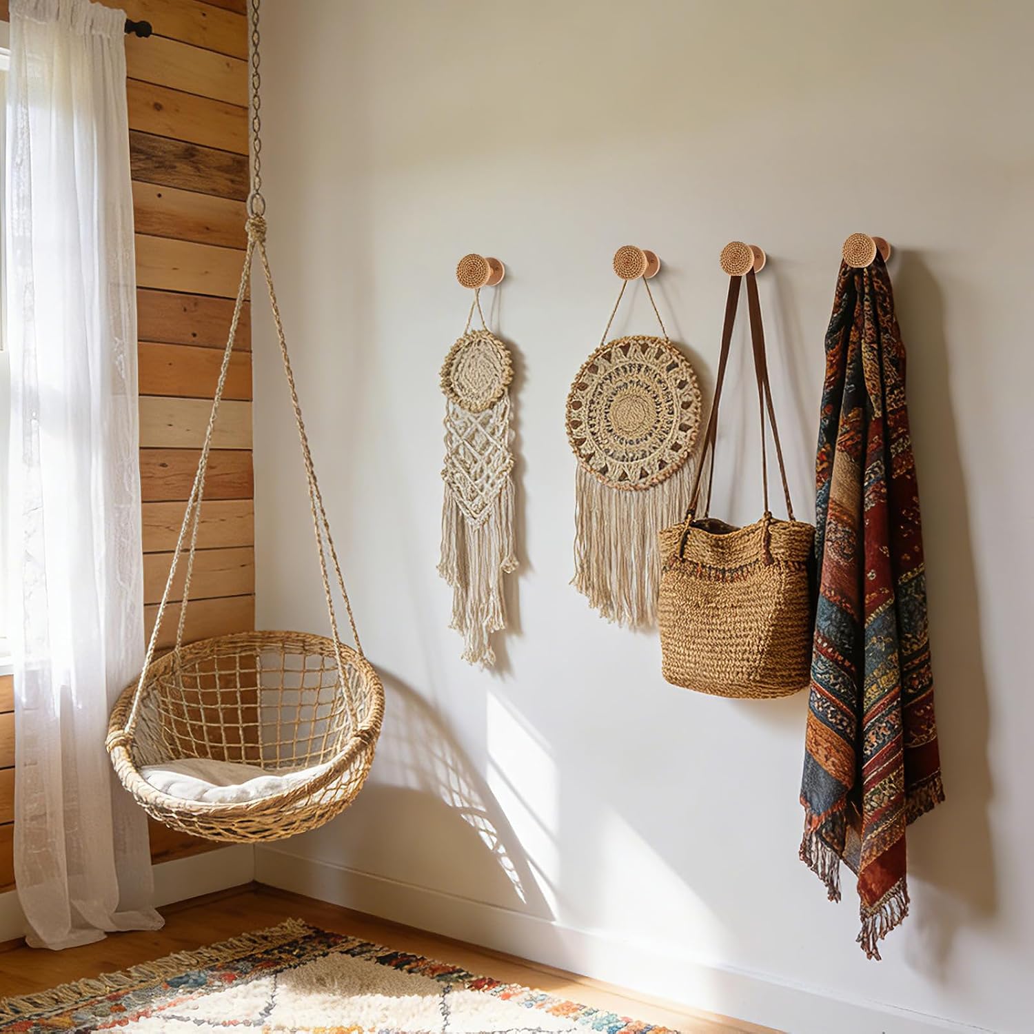 Boho Curtain Holdbacks / Natural / Set of 2