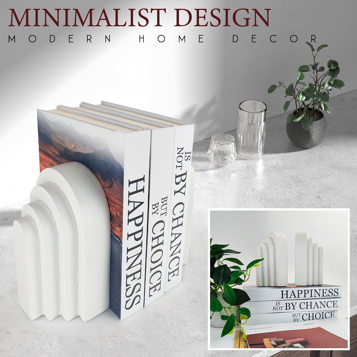 Book Stopper / Heavy Duty Book end / Cream White