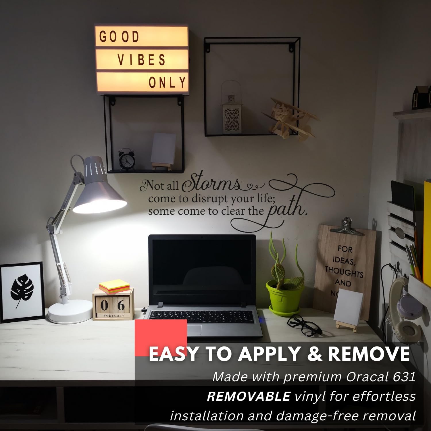 Some Come to Clear The Path Wall Sticker Inspirational Wall / Black / 32 x 10