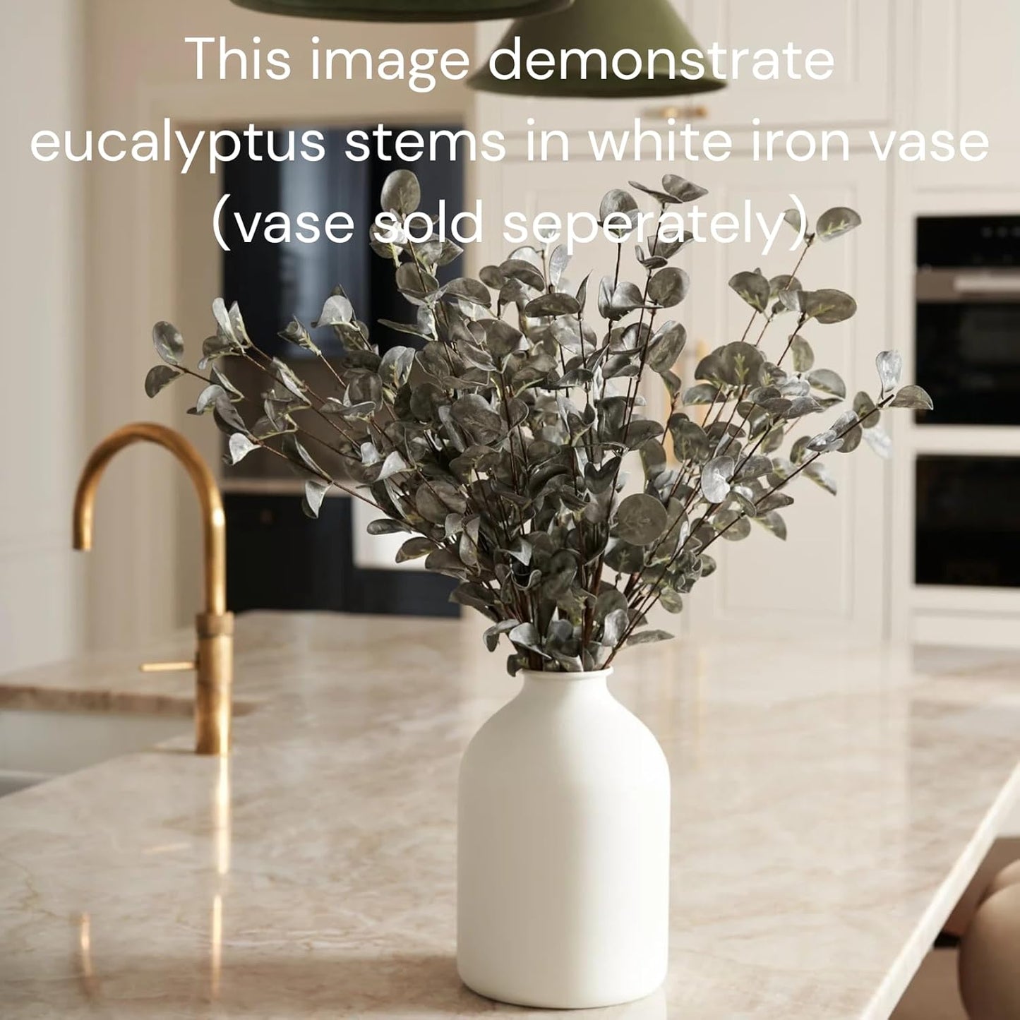 6 Branches Artificial Long Eucalpytus Stems for Tall Vase