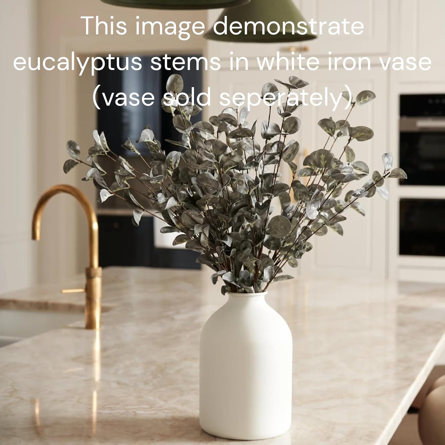 6 Branches Artificial Long Eucalpytus Stems for Tall Vase