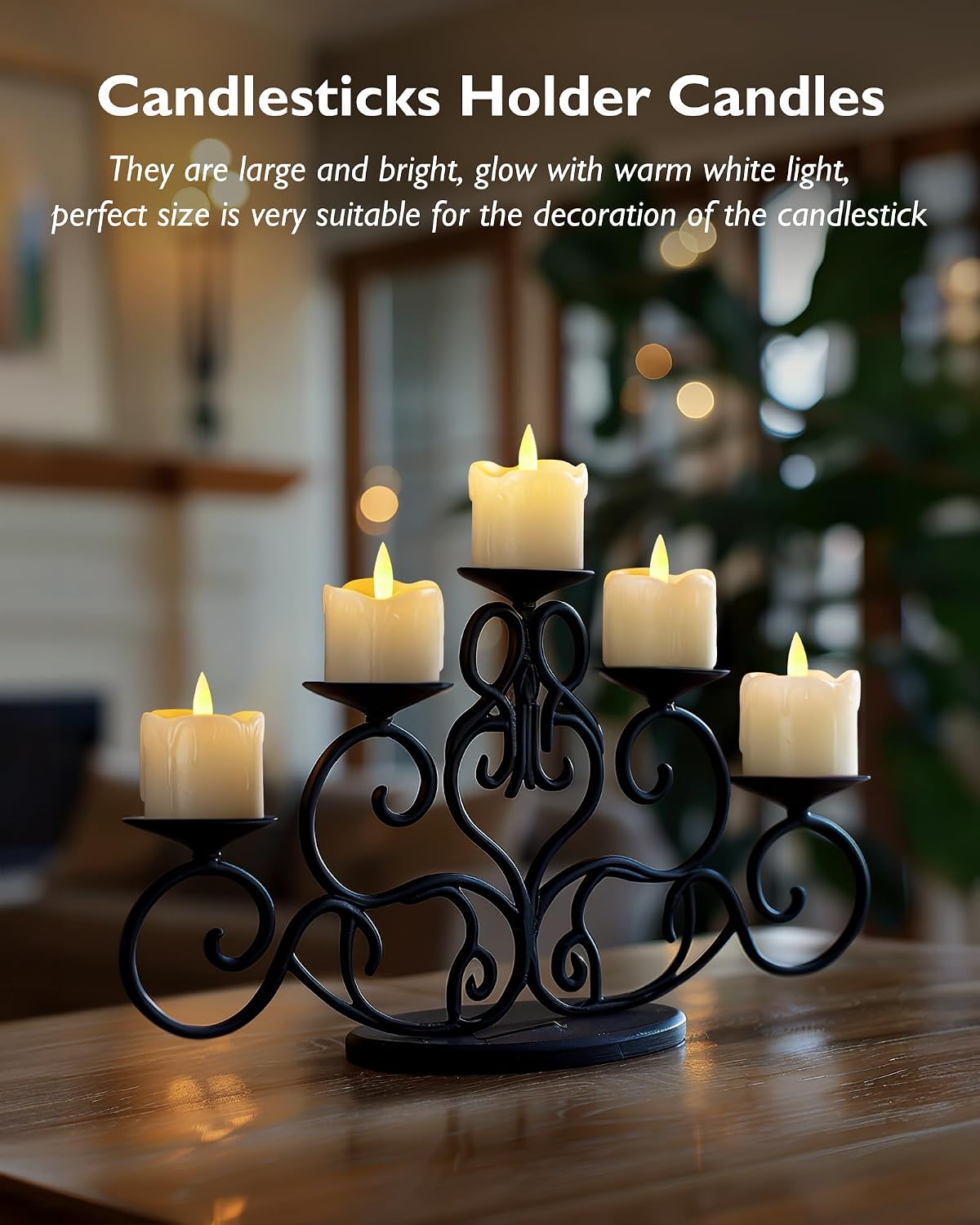 Homemory Flameless Votive Candles with Timer Remote, 2" x 2" Real Wax, 300+ Hour Realistic Black Wick Battery Operated