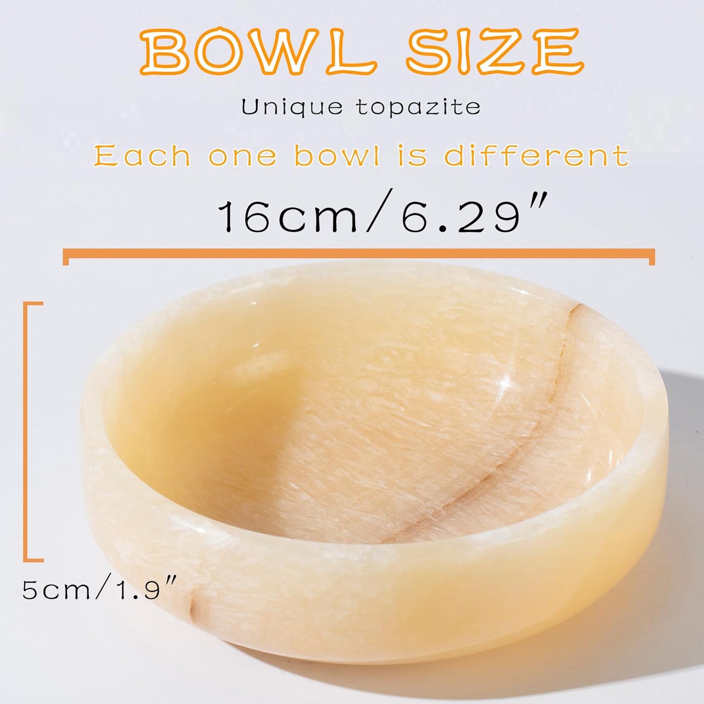 Topazite Decorative Bowl / Natural / 6.29 Inch