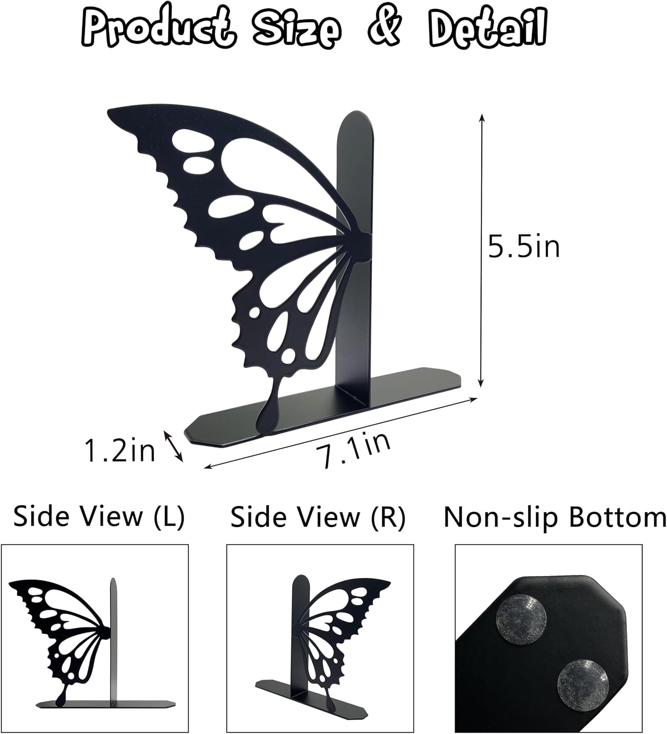 Butterfly Metal Bookends Butterfly Book Ends