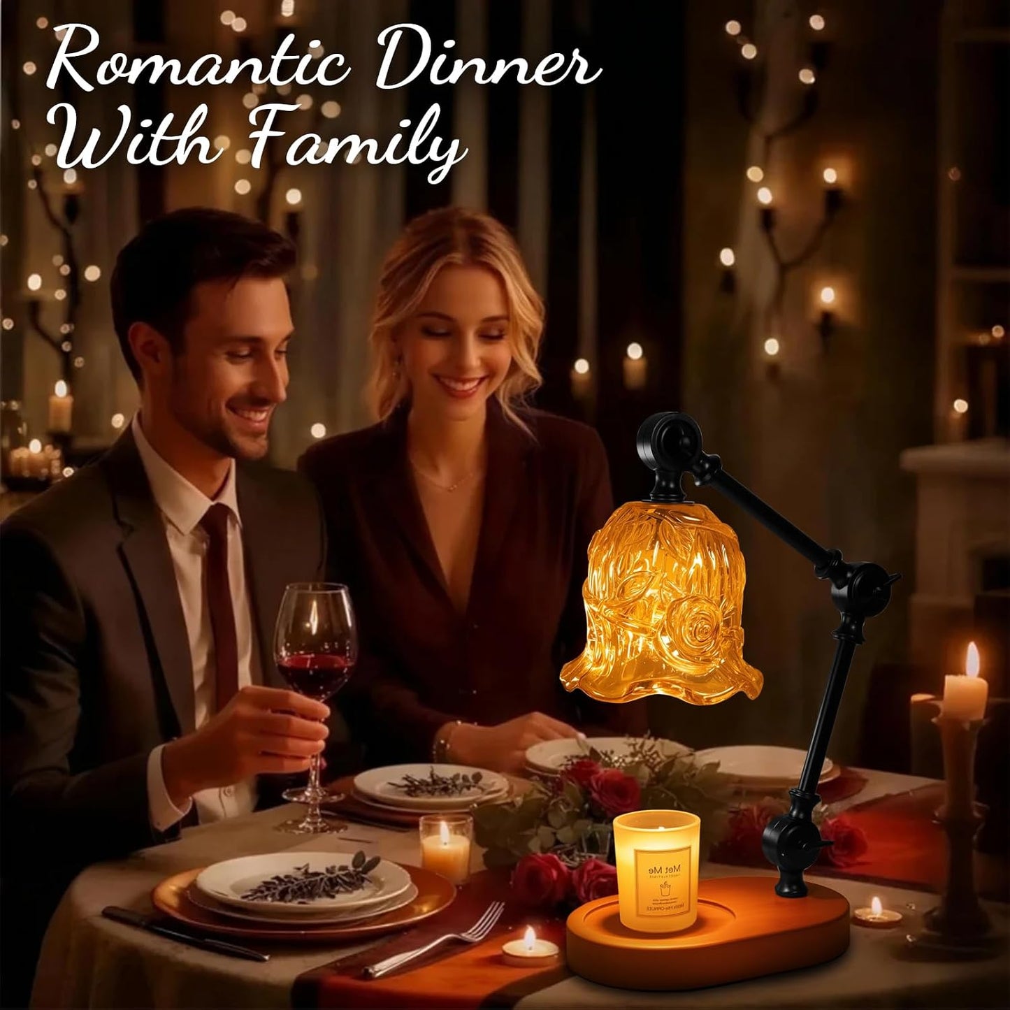 Candle Warmer Lamp Dimmable Wax Melting Warmer Adjustable Height | Bedroom Living Room Decor, Birthday Christmas