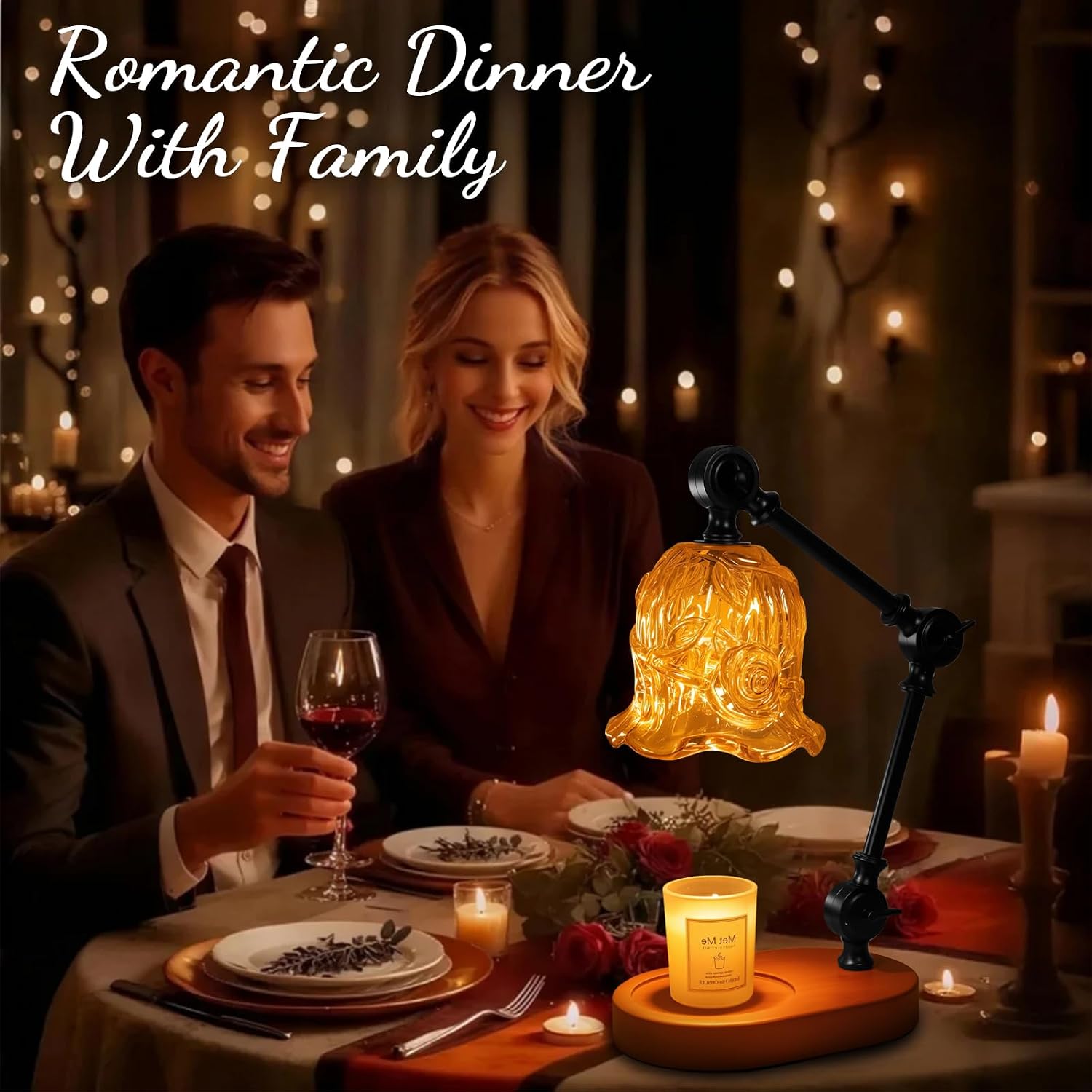 Candle Warmer Lamp Dimmable Wax Melting Warmer Adjustable Height | Bedroom Living Room Decor, Birthday Christmas