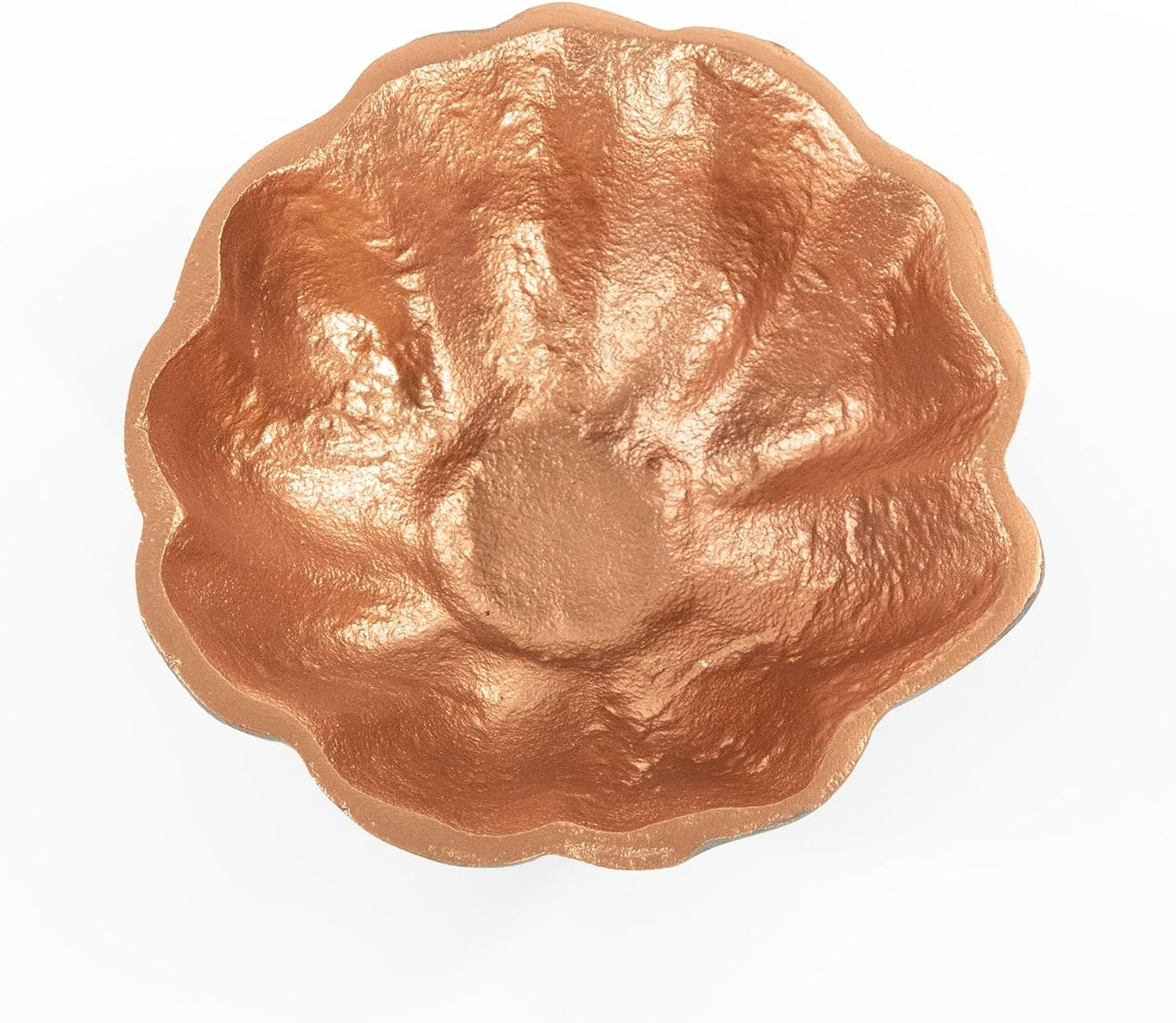 Decorative Metal Turquoise Copper Finish Round Bowls / Set of 2