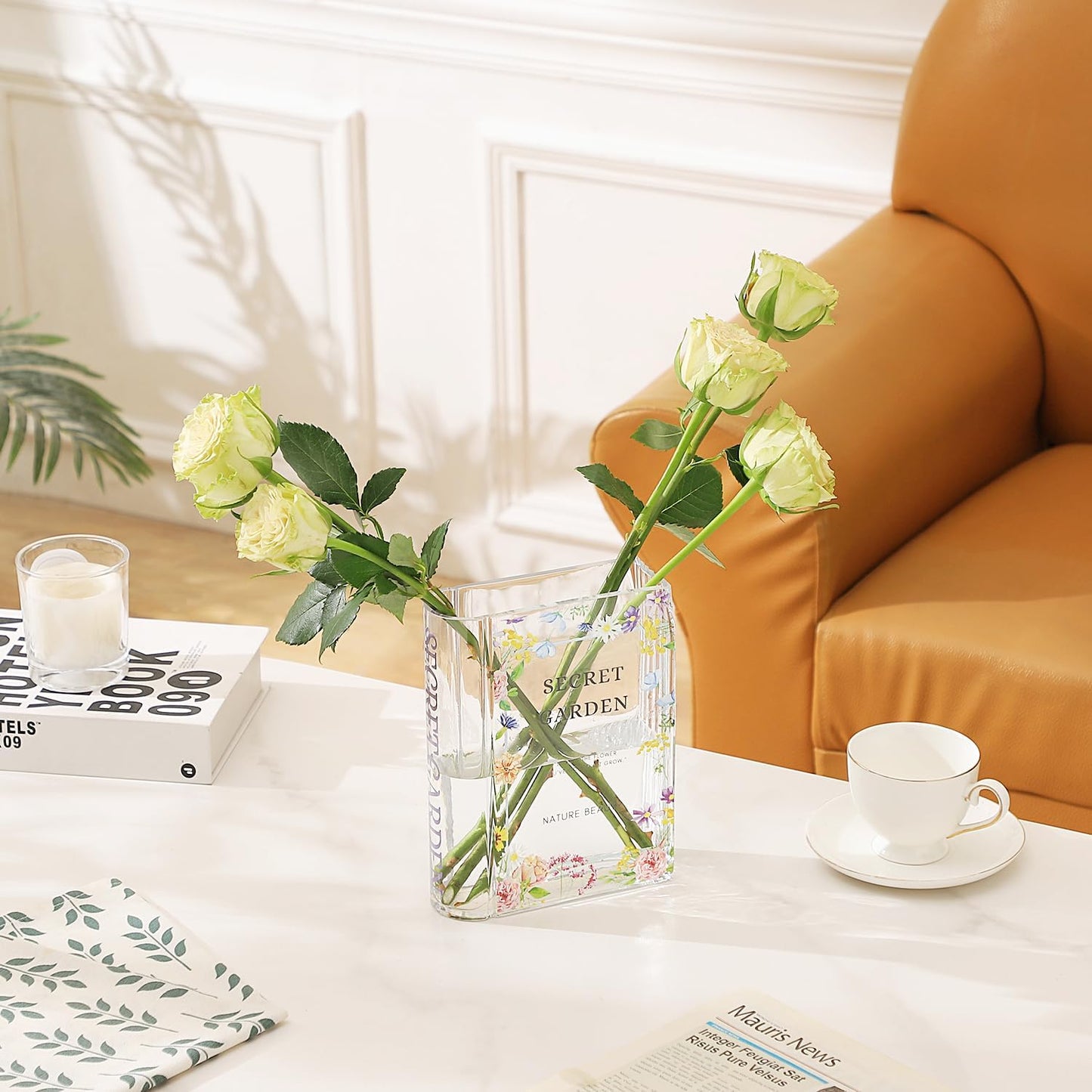 Glass Book Vase / Sg / Glass-7.8 / Clear