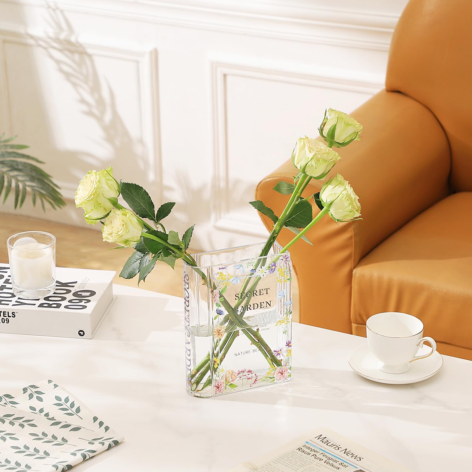 Glass Book Vase / Sg / Glass-7.8 / Clear