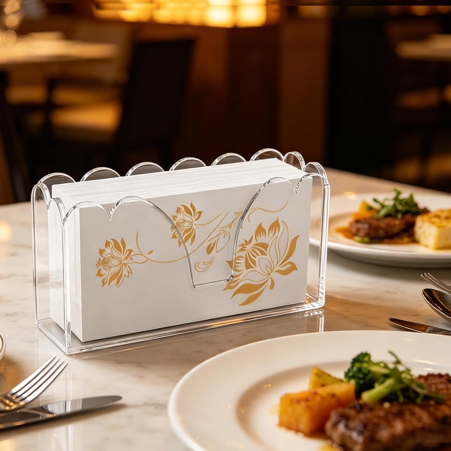 Acrylic Napkin Holder Waterproof Splash-Proof Guest Towel Holder / Vertical / Clear