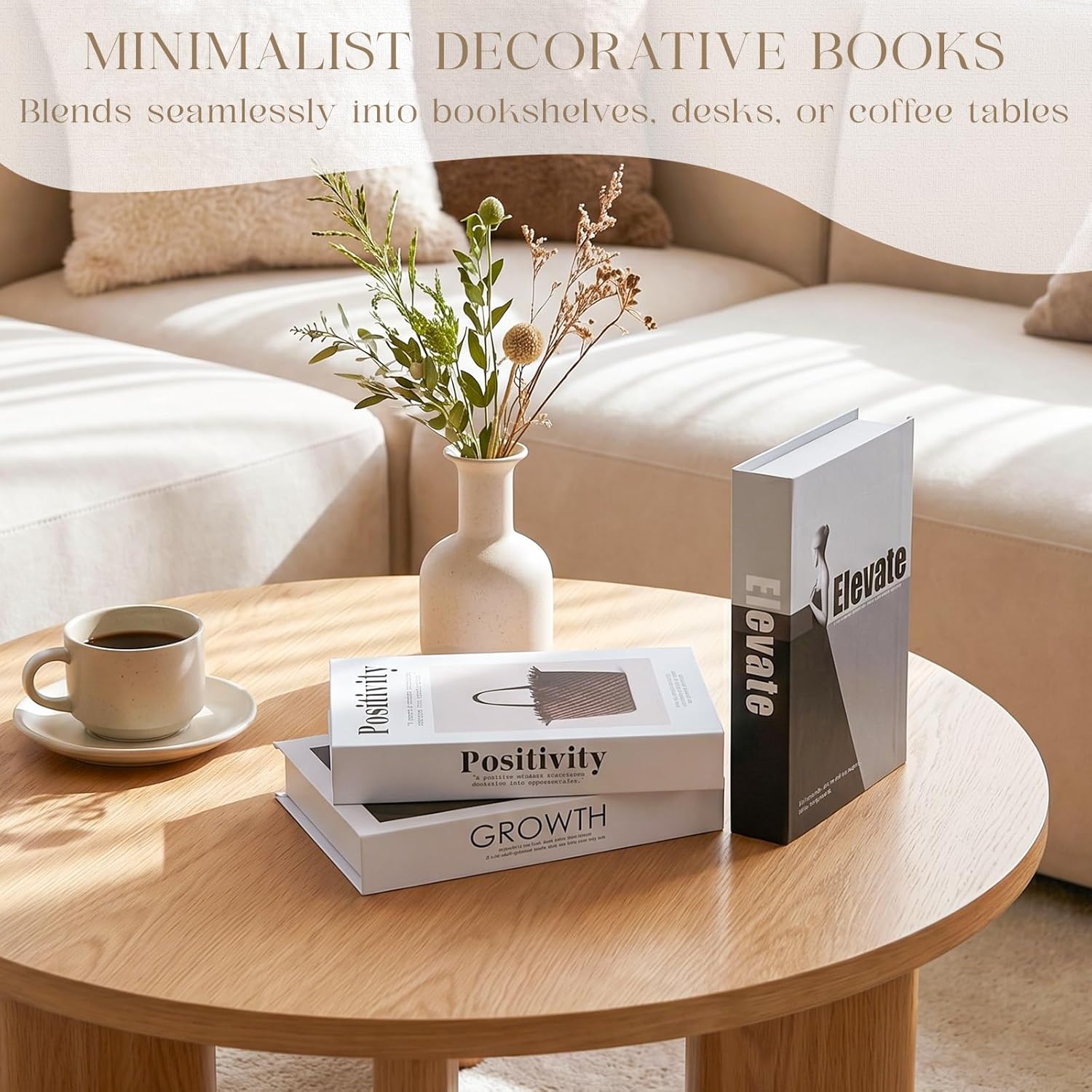 Modern Aesthetic Coffee Table Books / Set of 3