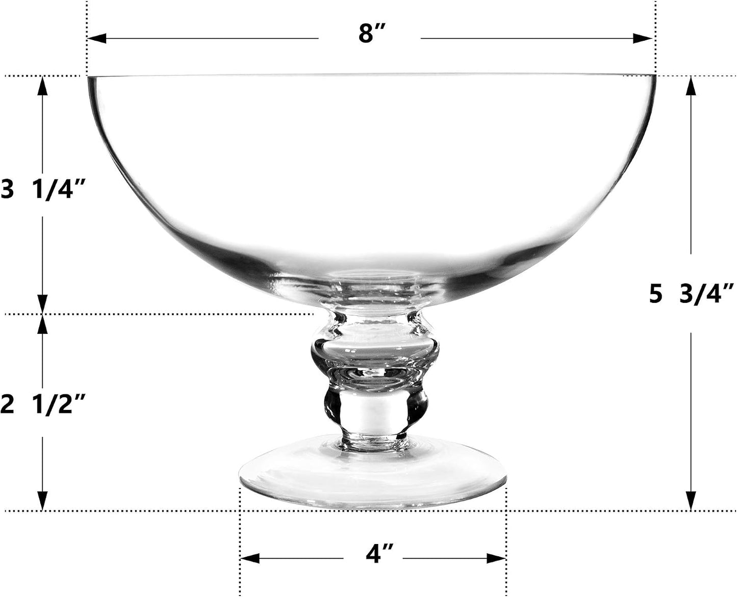 Fruit Display Terrarium Compote Vase Kitchen Table Centerpiece