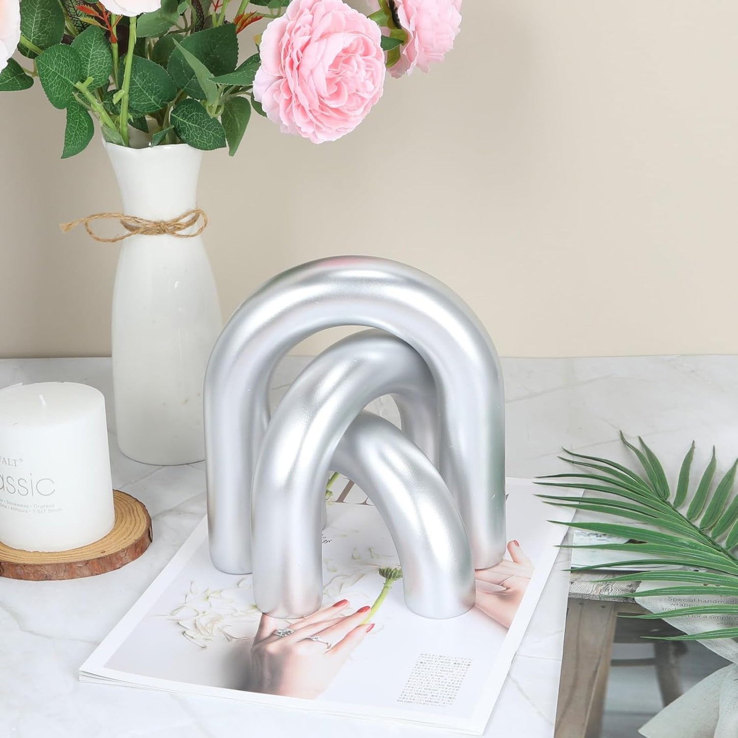 Arch Decorative Objects Statue / Sliver / Resin / Set of 3
