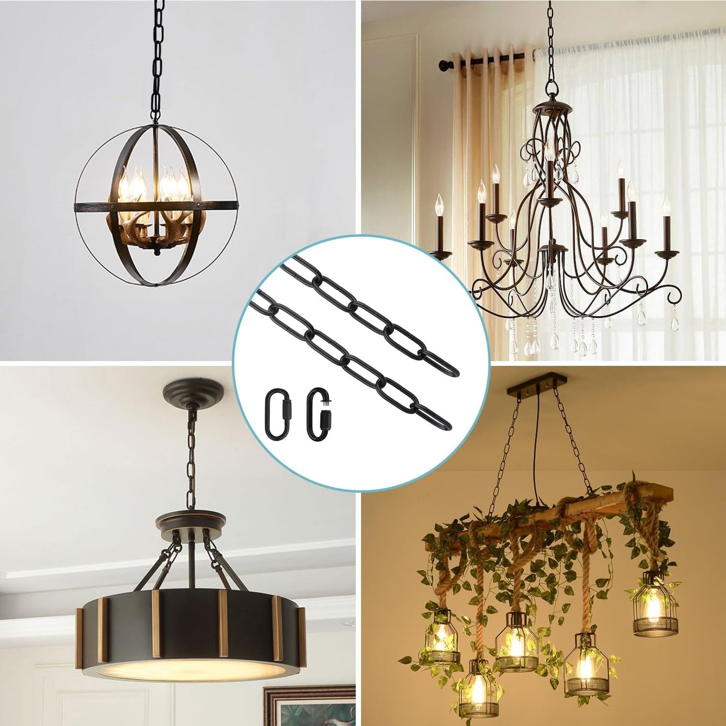Light Fixture Chain / Black