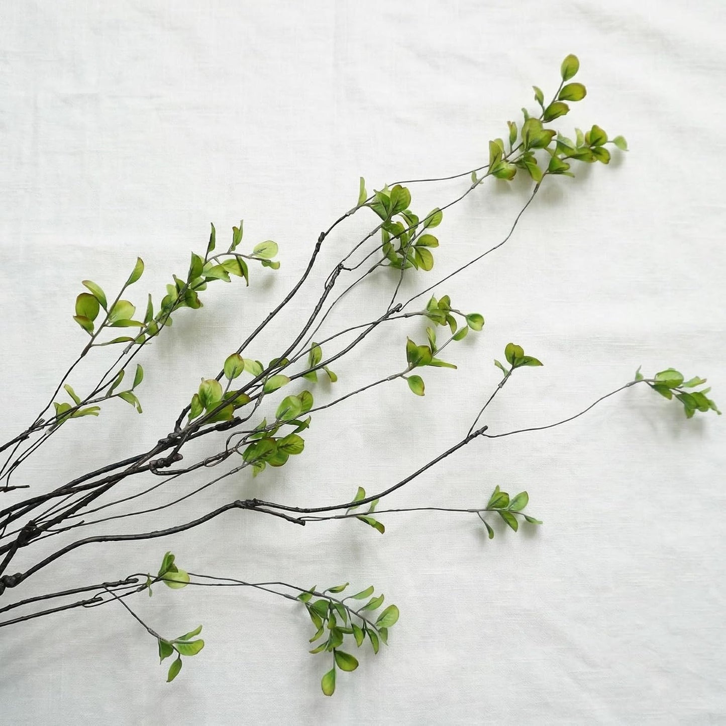 Artificial Greenery Stems Faux Branches for Vase / Green / 37.4 Inch / Set of 4