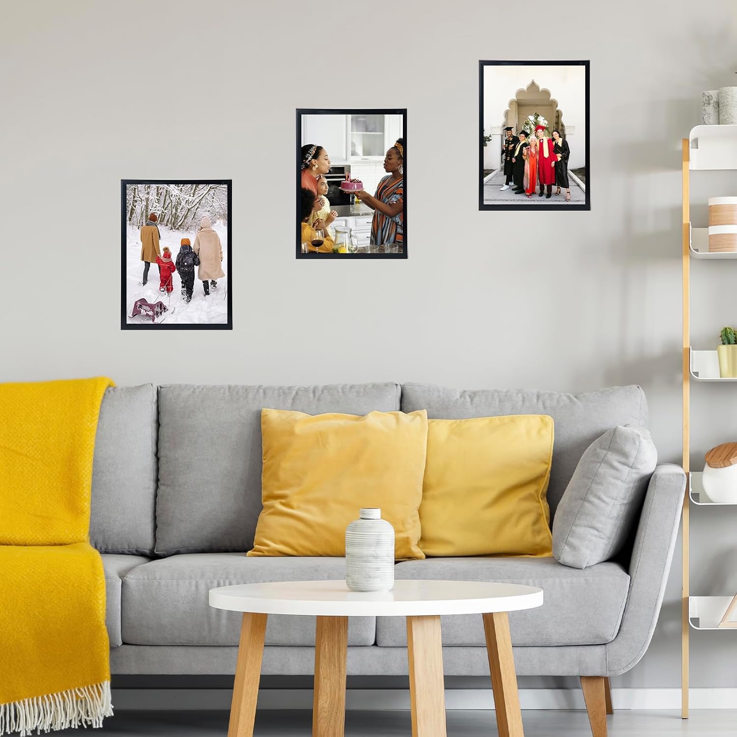 JCJMY 10x14 Picture Frame Set of 6 Black for 30 x 40cm Diamond Painting Art, Wall Mounting Horizontally or Vertically