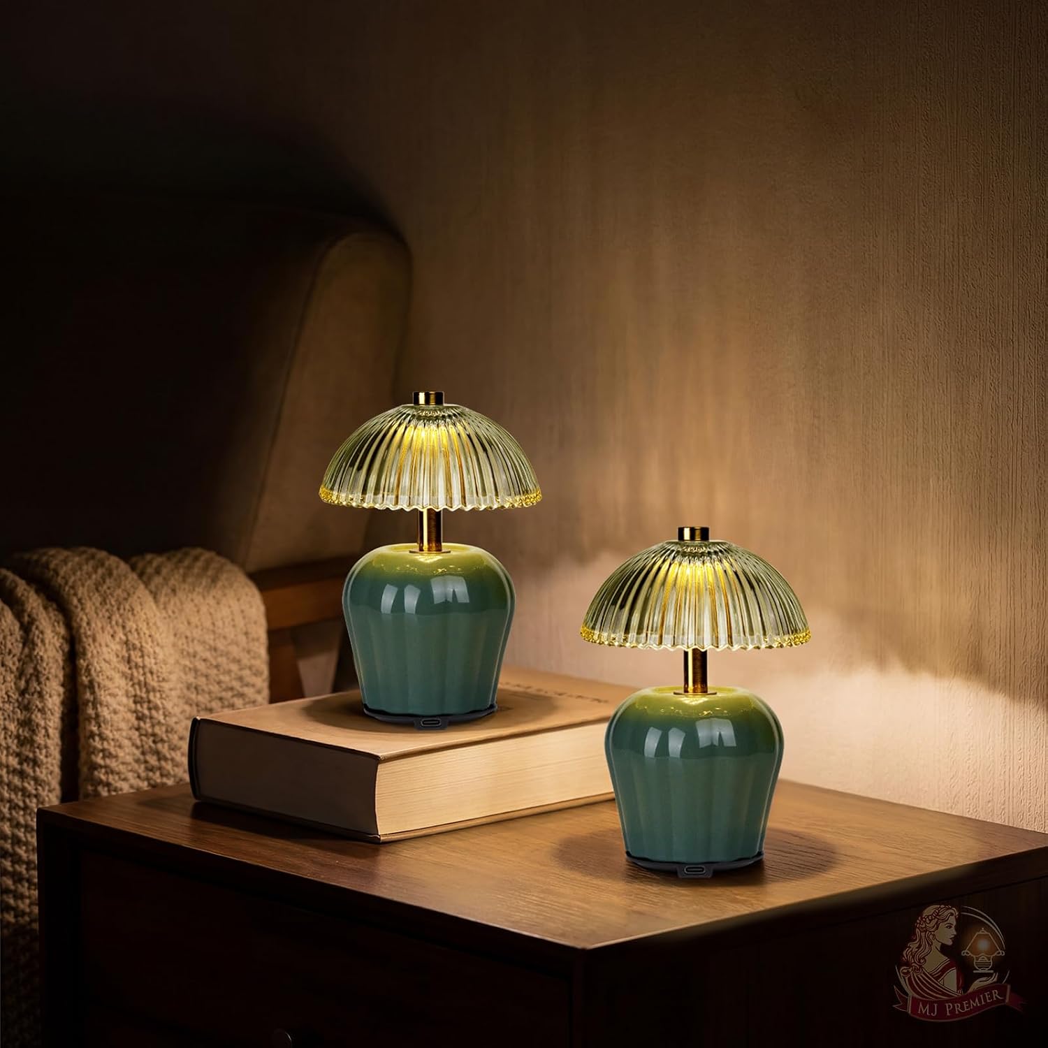 Rechargeable Table Lamp / Green-2packs