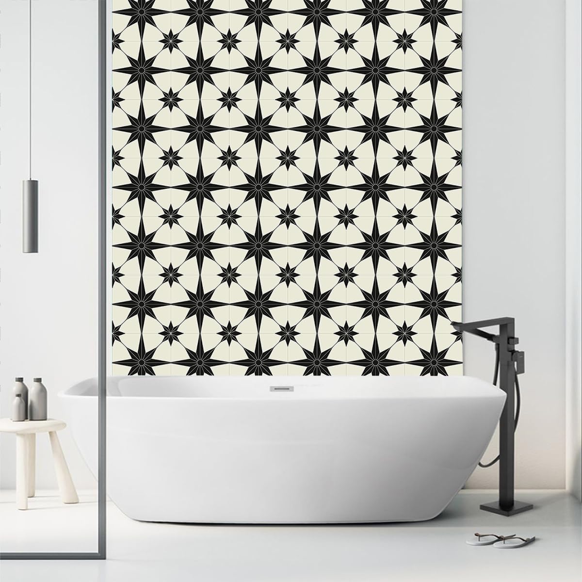 Peel and Stick Self Adhesive Removable Tiles Backsplash / Ds-01-l / 6 x 6 / Set of 16
