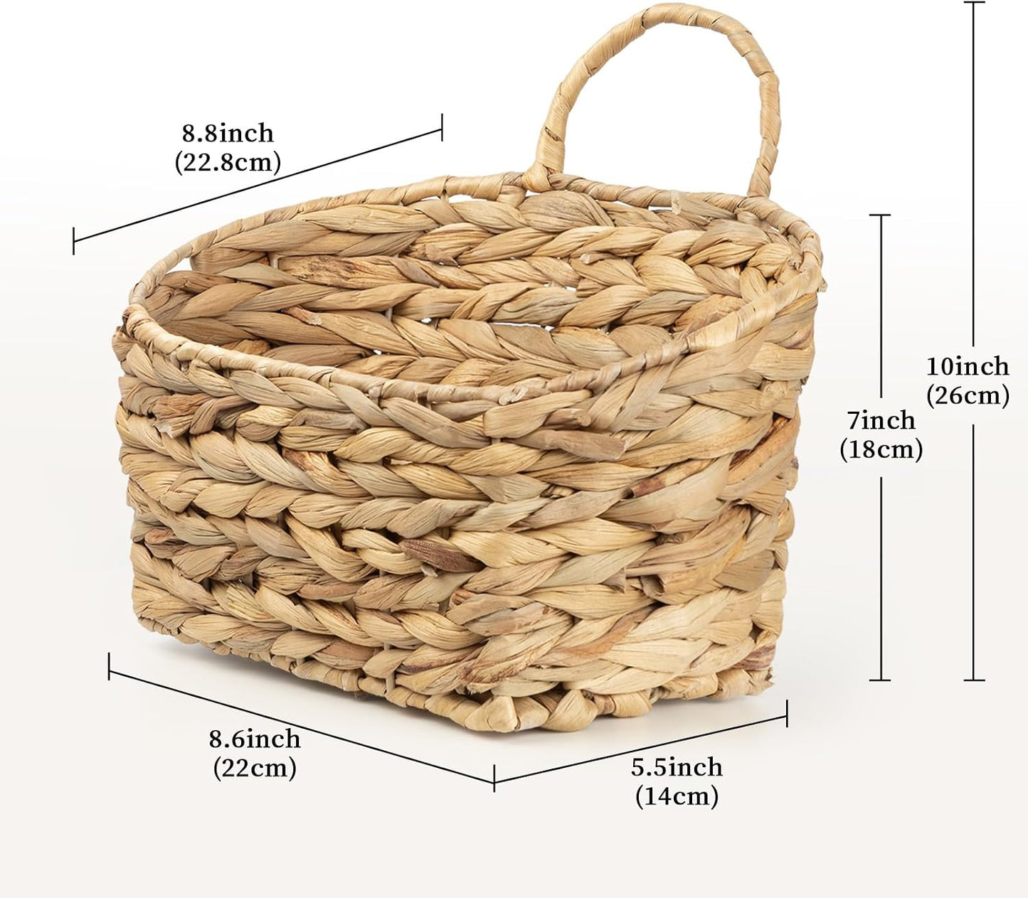 Rustic Farmhouse Wall Decor Organizer / Natural-water Hyacinth / Small