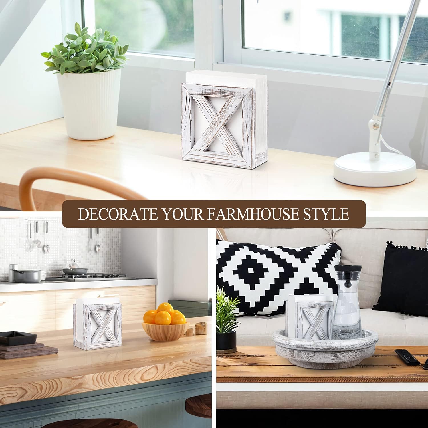Farmhouse Wooden Napkin Holder