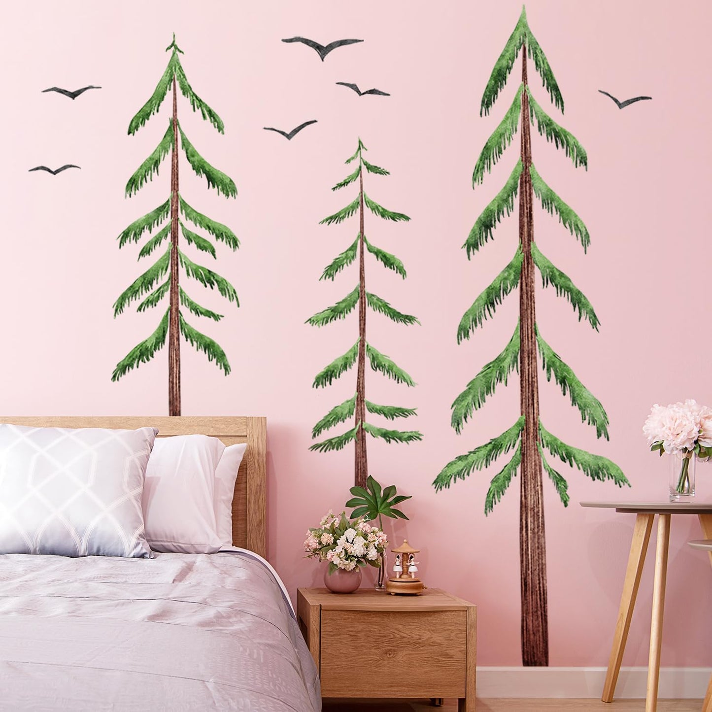 Black flying Birds Wall Sticker DIY Peel / Brown