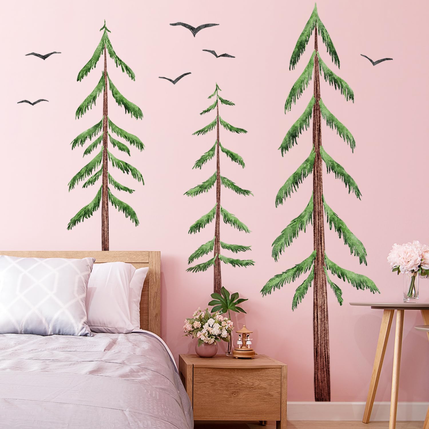 Black flying Birds Wall Sticker DIY Peel / Brown