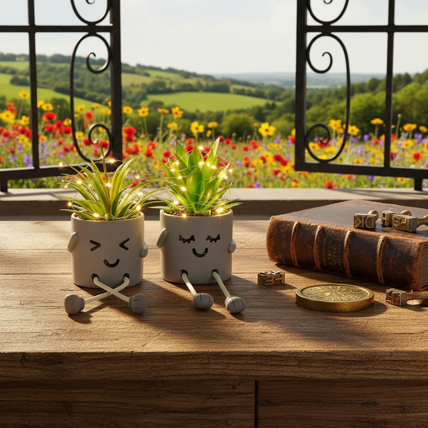 Fake Plants Artificial For Desk Décor / Set of 201