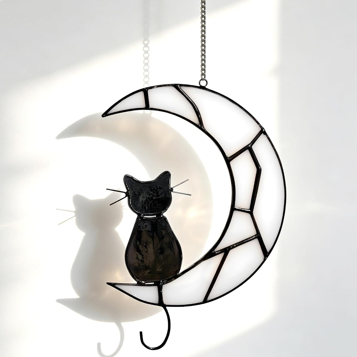 Halloween Decoration Window Clings,Large Black Cat Window Stickers