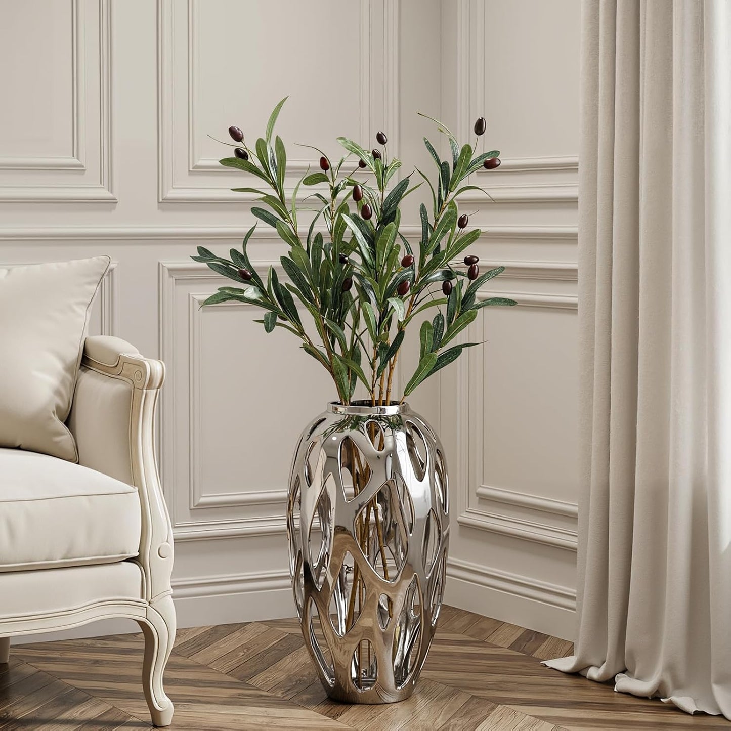 Faux Olive Branches for Vase / 27 Inch / Set of 4