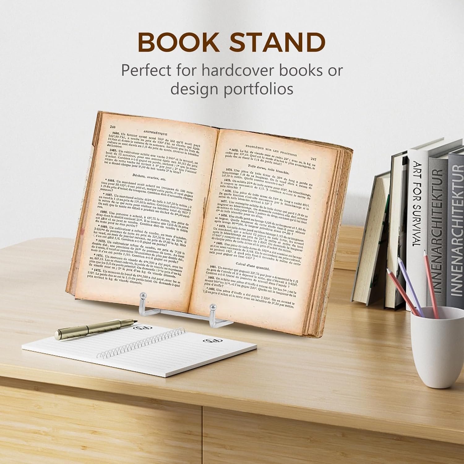 Metal Plate Stands for Display / Silver / 8 Inch