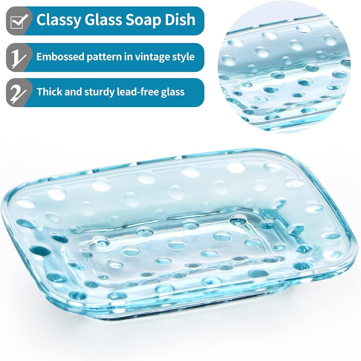 Embossed Bar Soap Holder / Set of 2