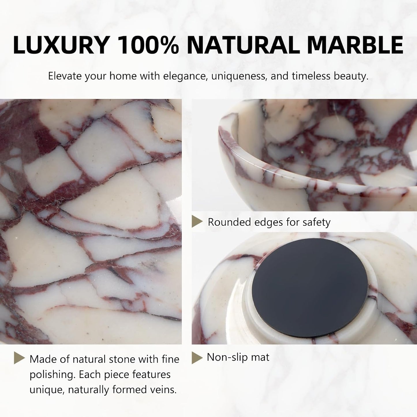 Marble for Entryway Table Key Holder / Calacatta Viola / 5.9 / Natural