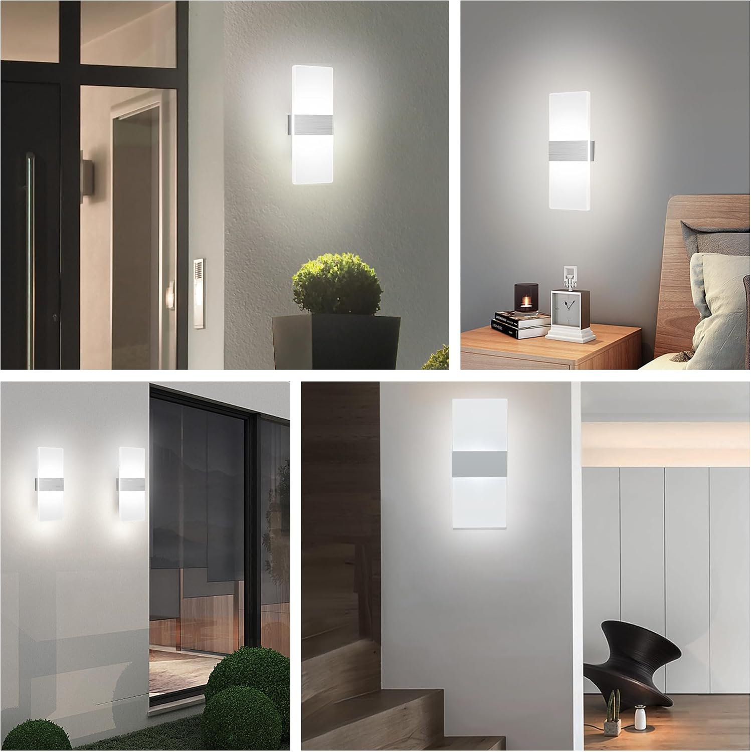 MEHIDFY Wall Sconces Sets of 2, Dimmable Touch Control Wall Lamp, Rechargeable LED Wall Sconces, Battery Operated Wall