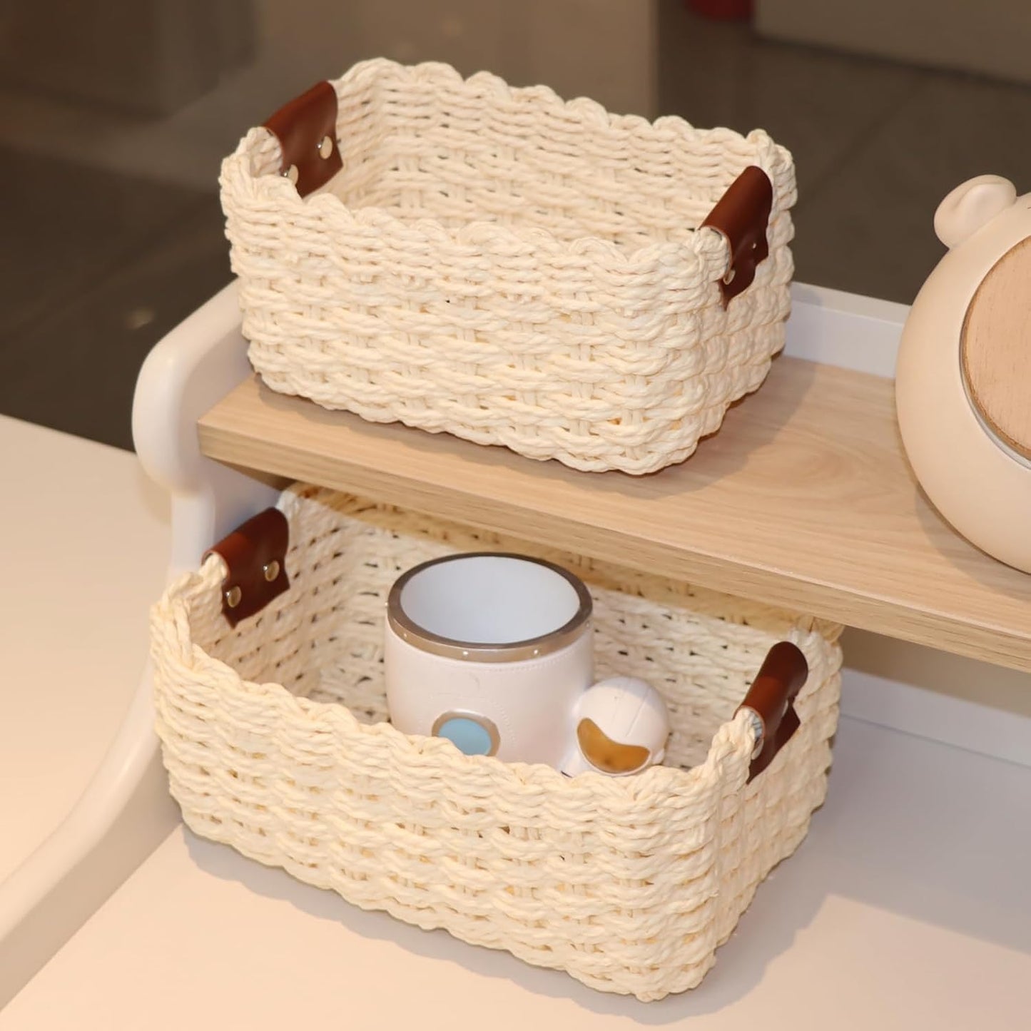 woven Storage basket / Beige