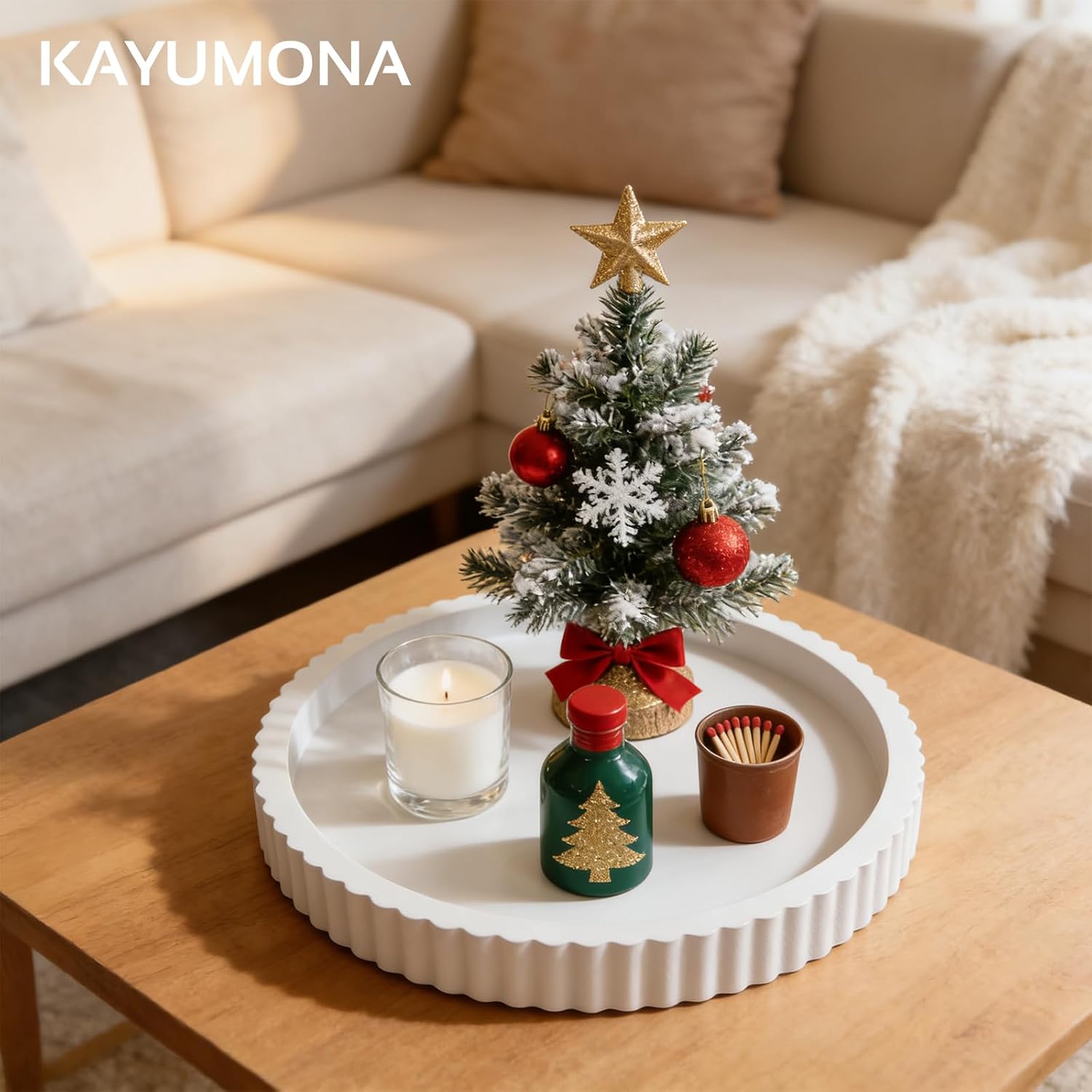 Modern Decorative Tray / White