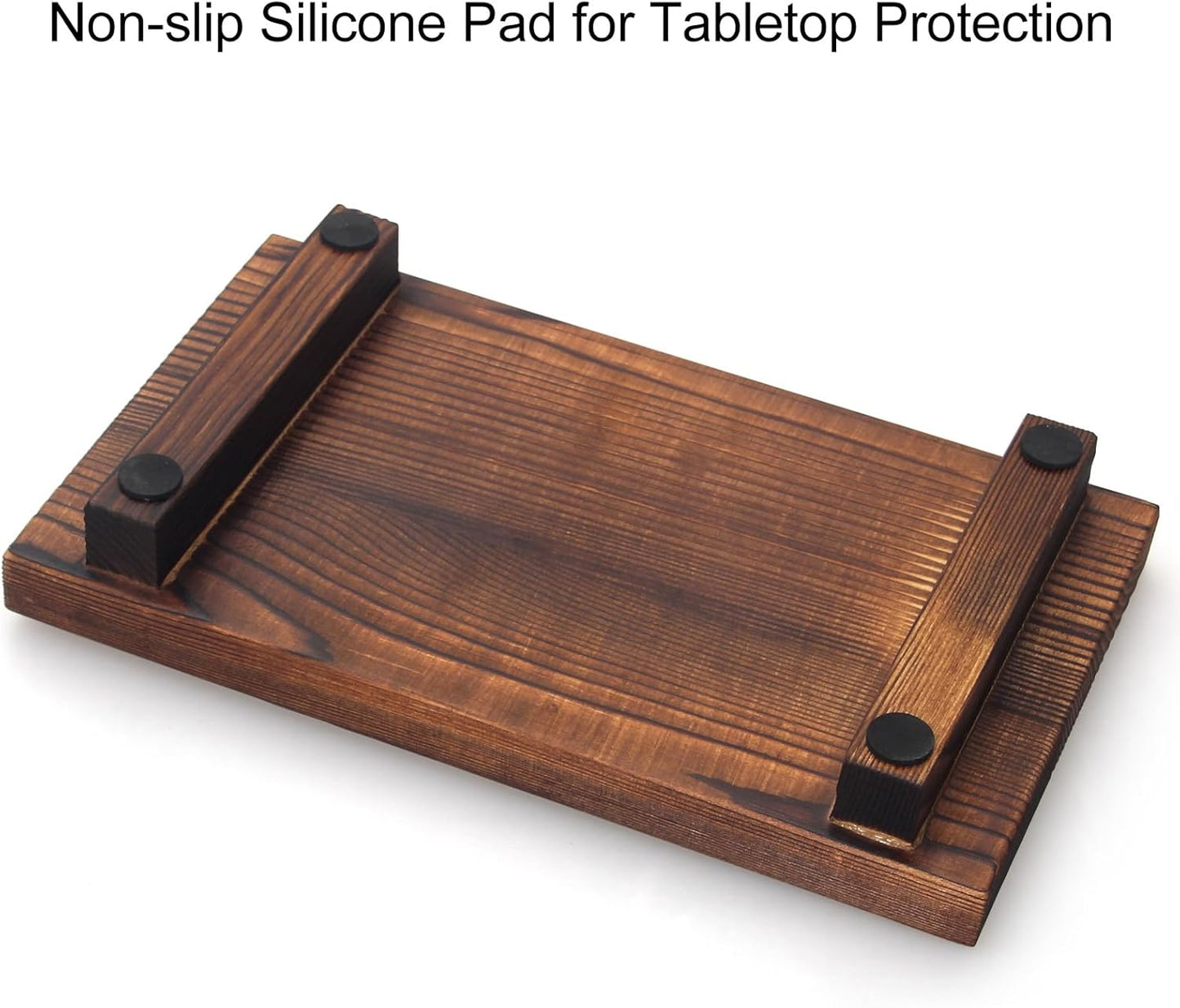 Farmhouse Wooden Bathroom Tray Small Kitchen Countertop Trays Decorative Wood / 10 x 6 x 1.6 / Brown