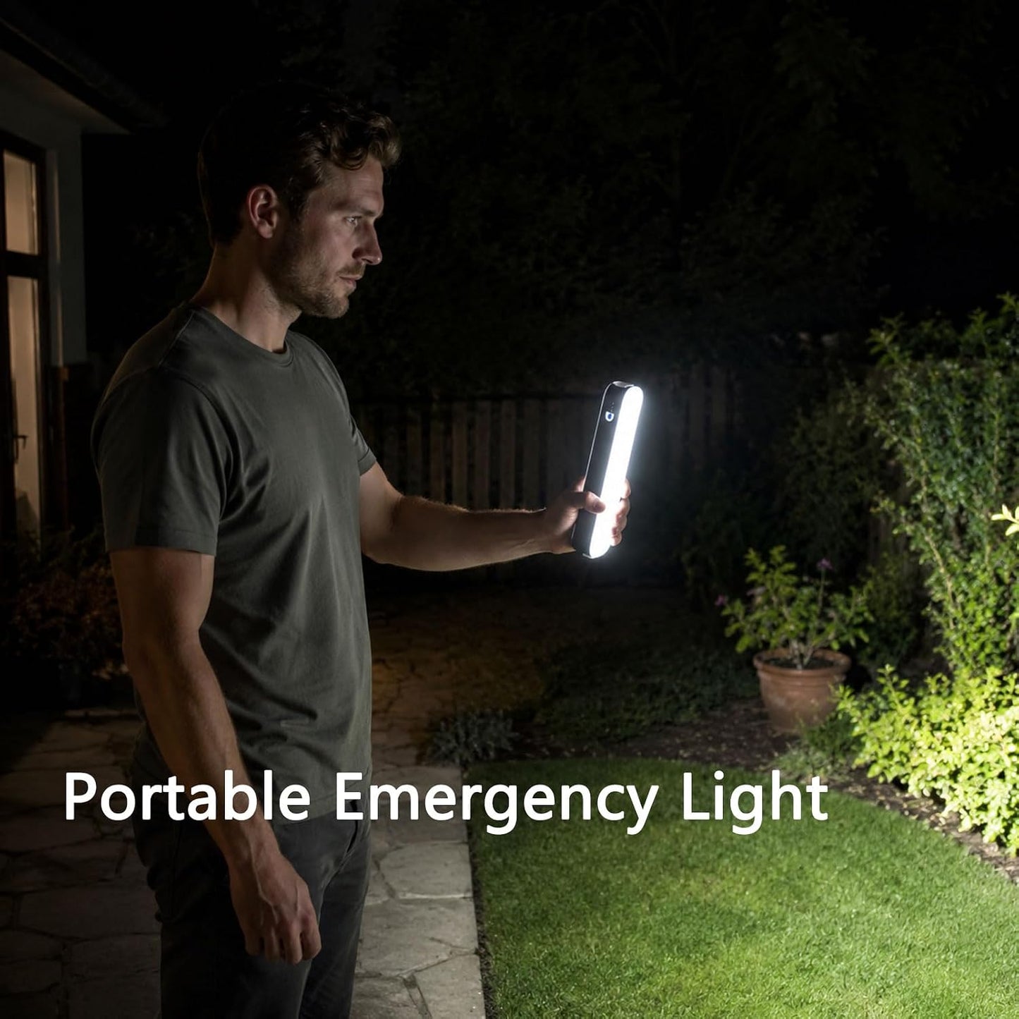 Rechargeable LED Magnetic Work Light Bar 5500mAh,6500K Daylight Portable Emergency Lighting for Home Power