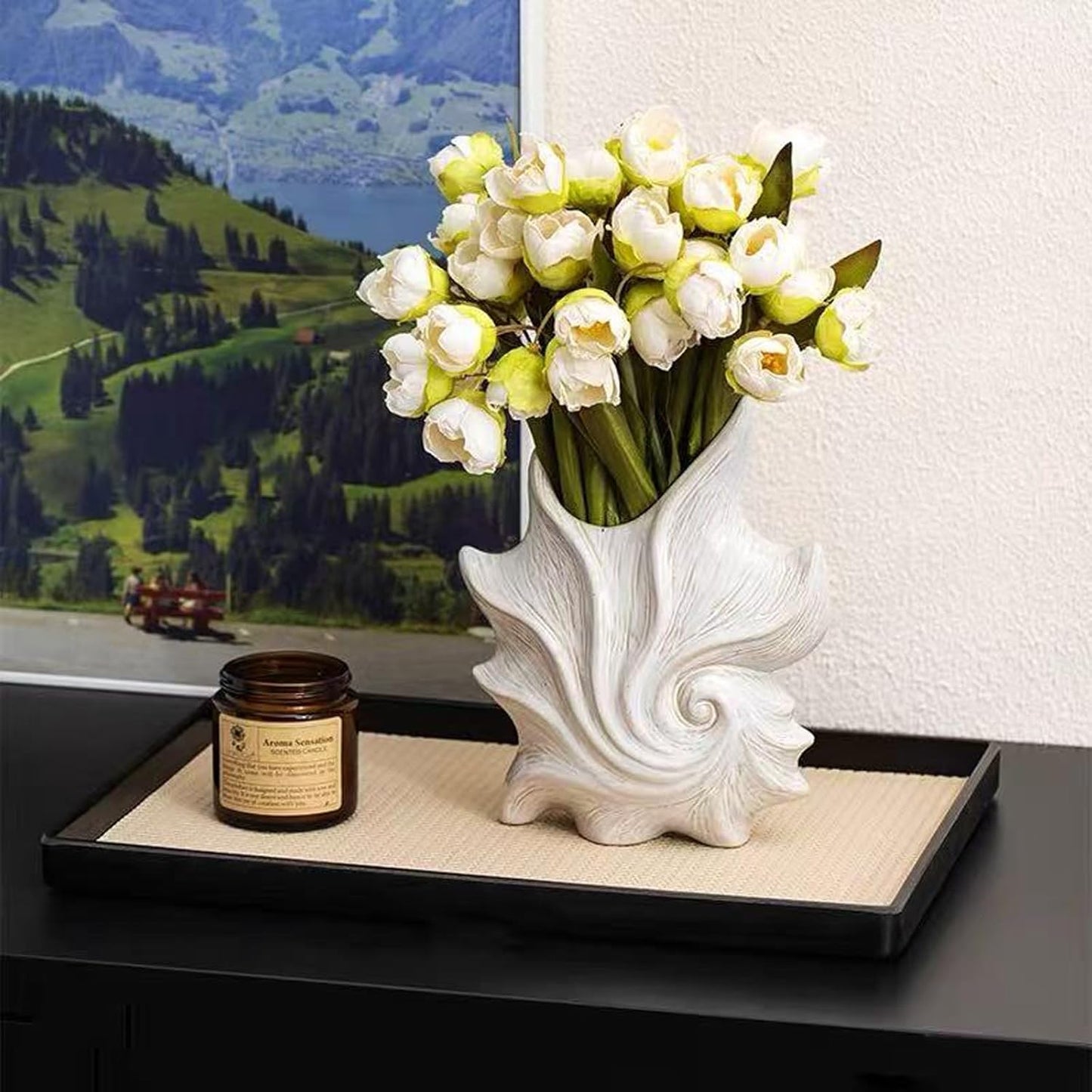 Ceramic Vase / Small Ceramic Flower Vase / Starfish Vase / White
