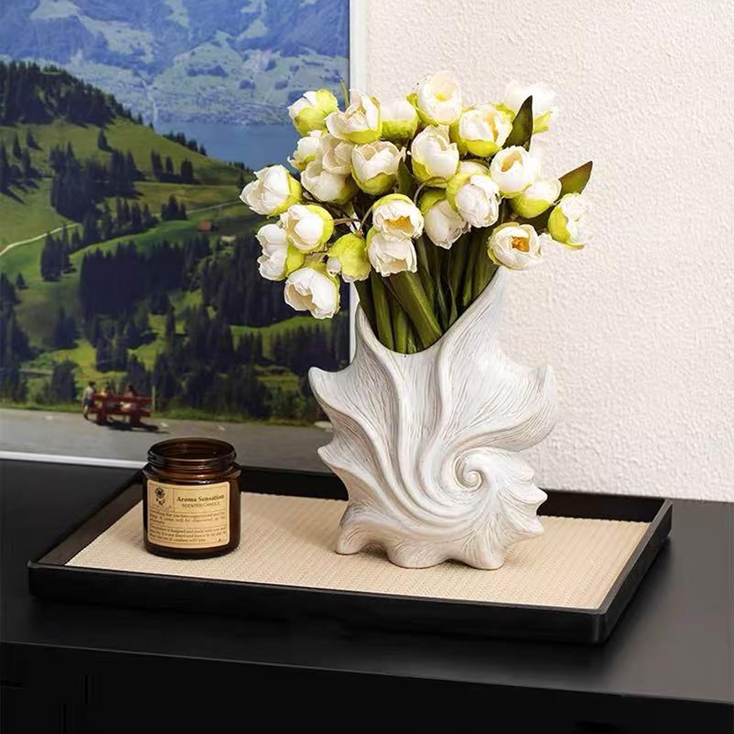Ceramic Vase / Small Ceramic Flower Vase / Starfish Vase / White