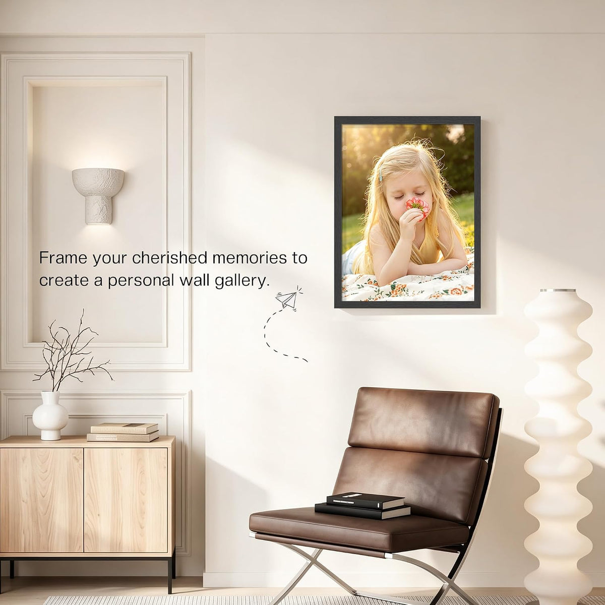 12x16 Picture Frame 3 Pack, Wall Mount Display, Black Wood Grain | Fits 12x16 Photos or Posters, Clear Shatterproof