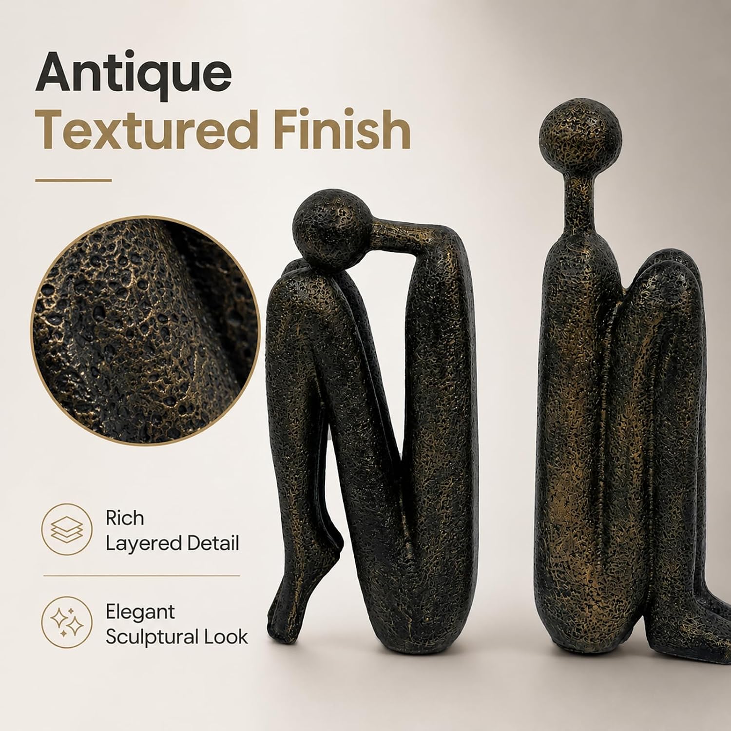 Decorative Bookends / Heavy Duty Resin Book Ends