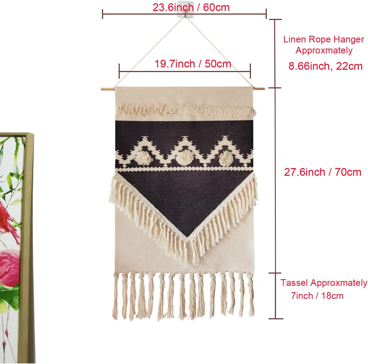 Macrame Woven Wall Tapestry Hanging Art