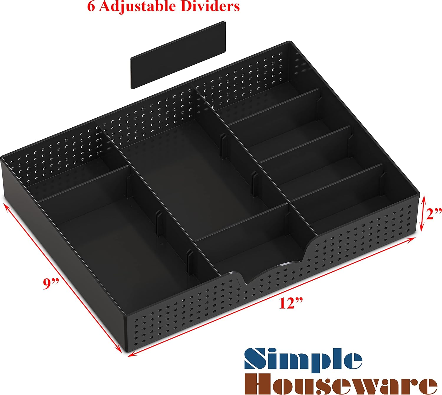 Simple Houseware Desk Monitor Stand Riser w/ Adjustable Tray, Espresso | Built-In Tablet Slot and Side Storage