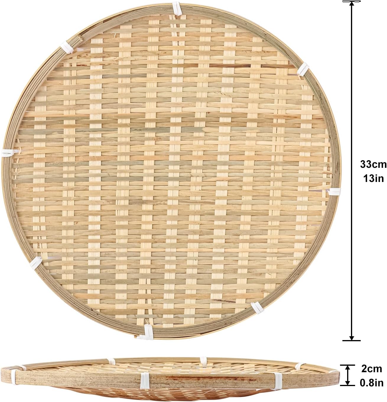 Round Wicker Baskets / 12 Inch / Set of 8