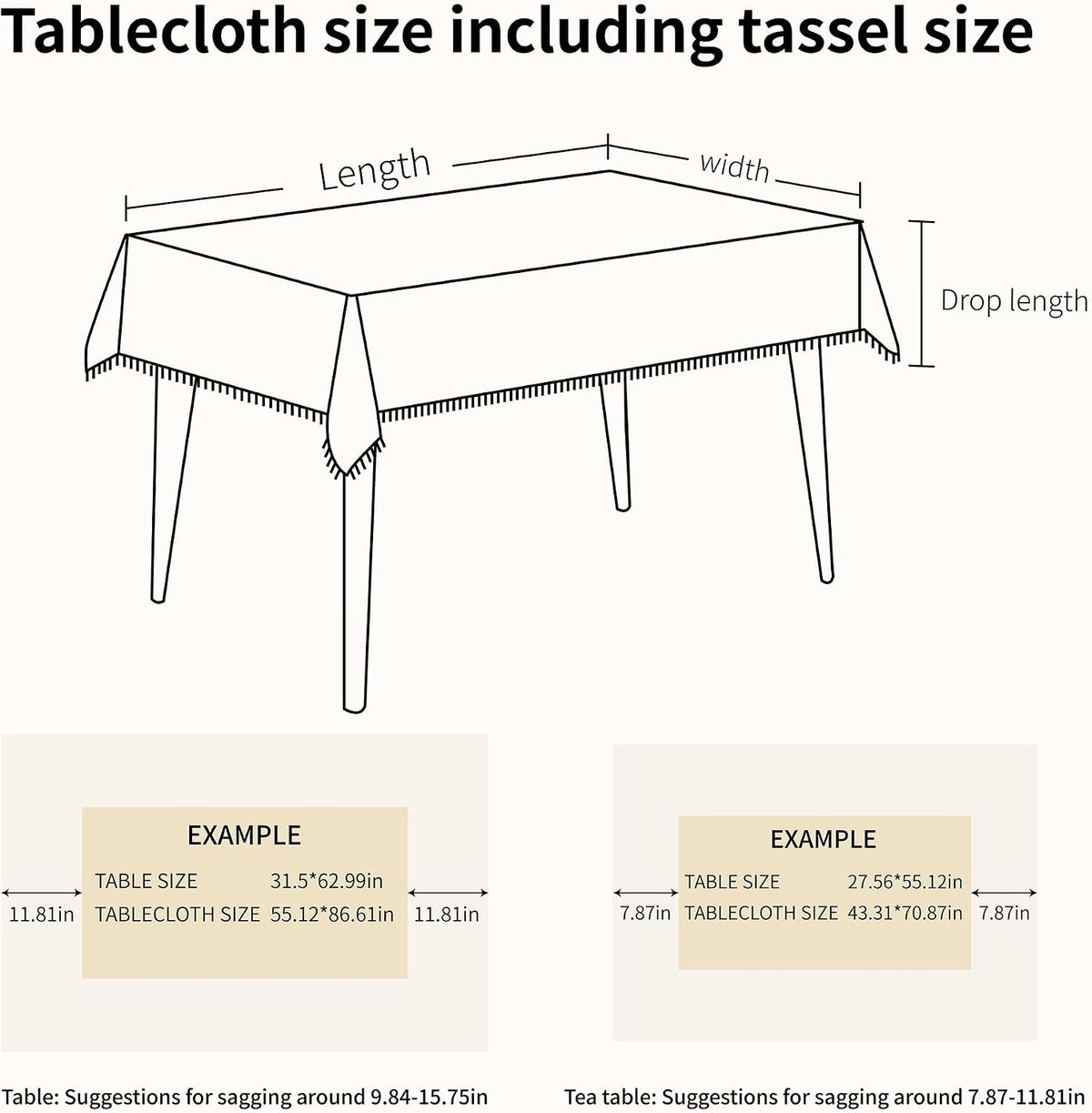 Table Cloth Rectangle Table with Waterproof, Spring Tablecloth with Tassel,Tablecloths for Protect Table Dining, Party