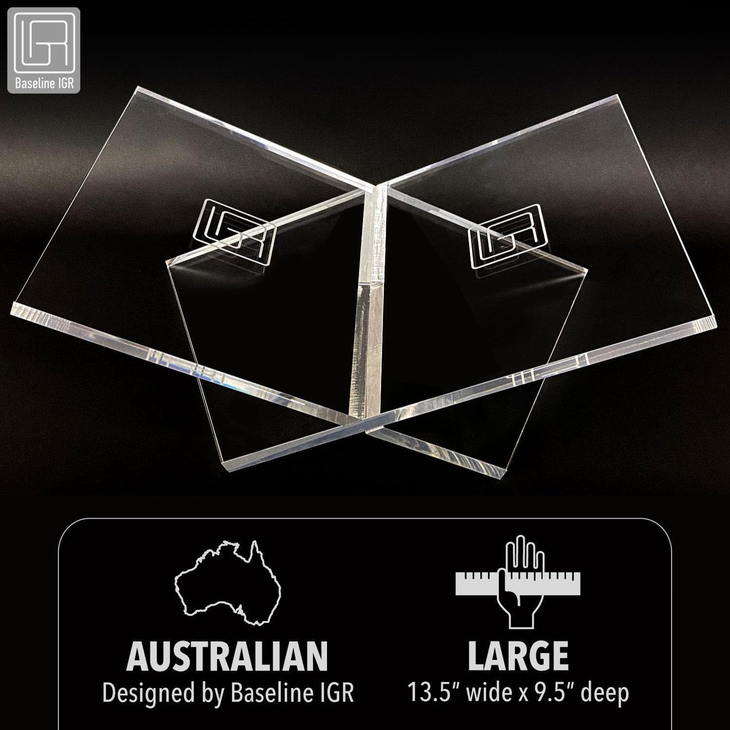 Large Clear Acrylic Book Stand, 12.5" x 9.5" x 5.5”, Acrylic Book Holder, Open Bookstand for Display and Reading