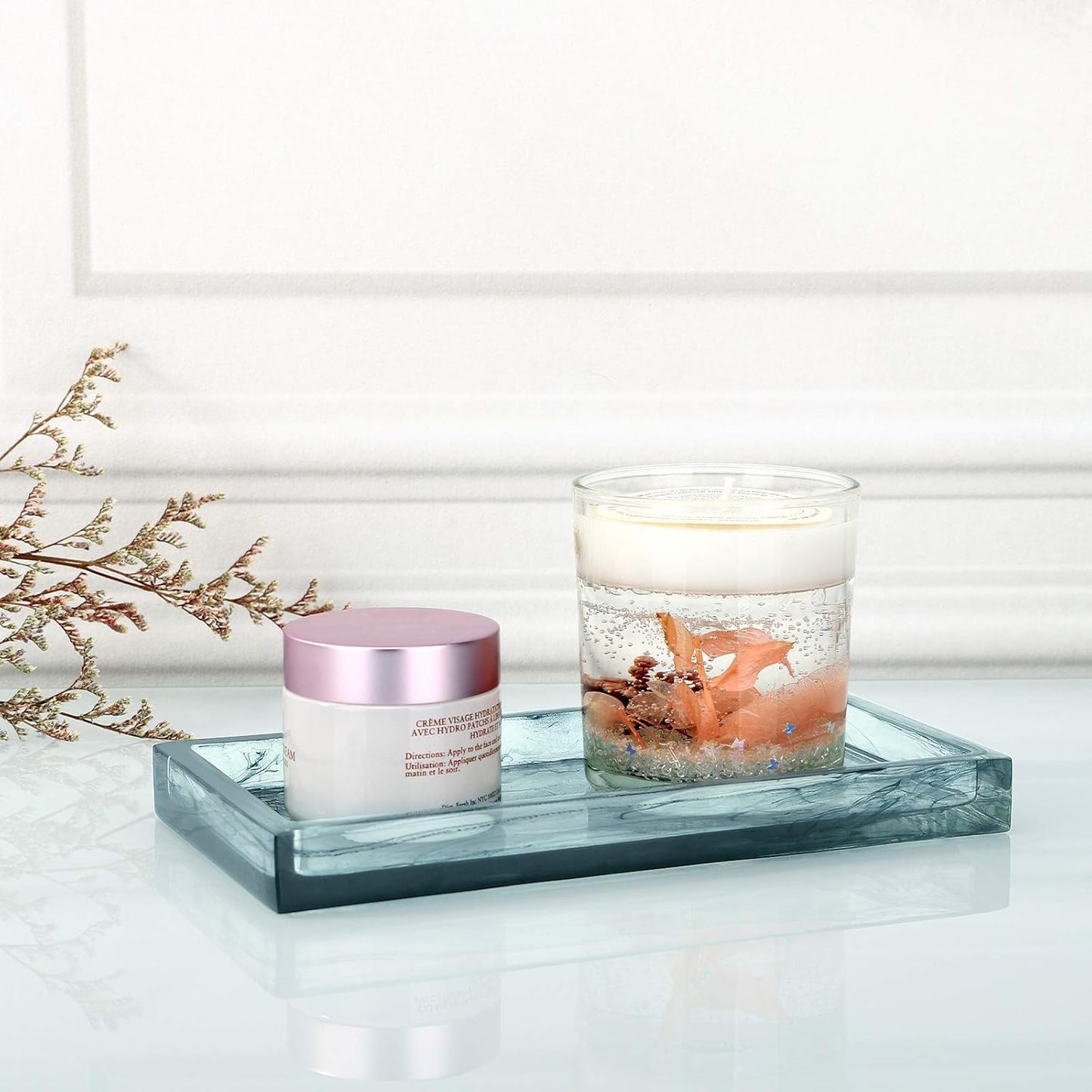 Jewelry Organizer Resin Tray / 7.7 x 3.9 x 0.8 / Ink Blue