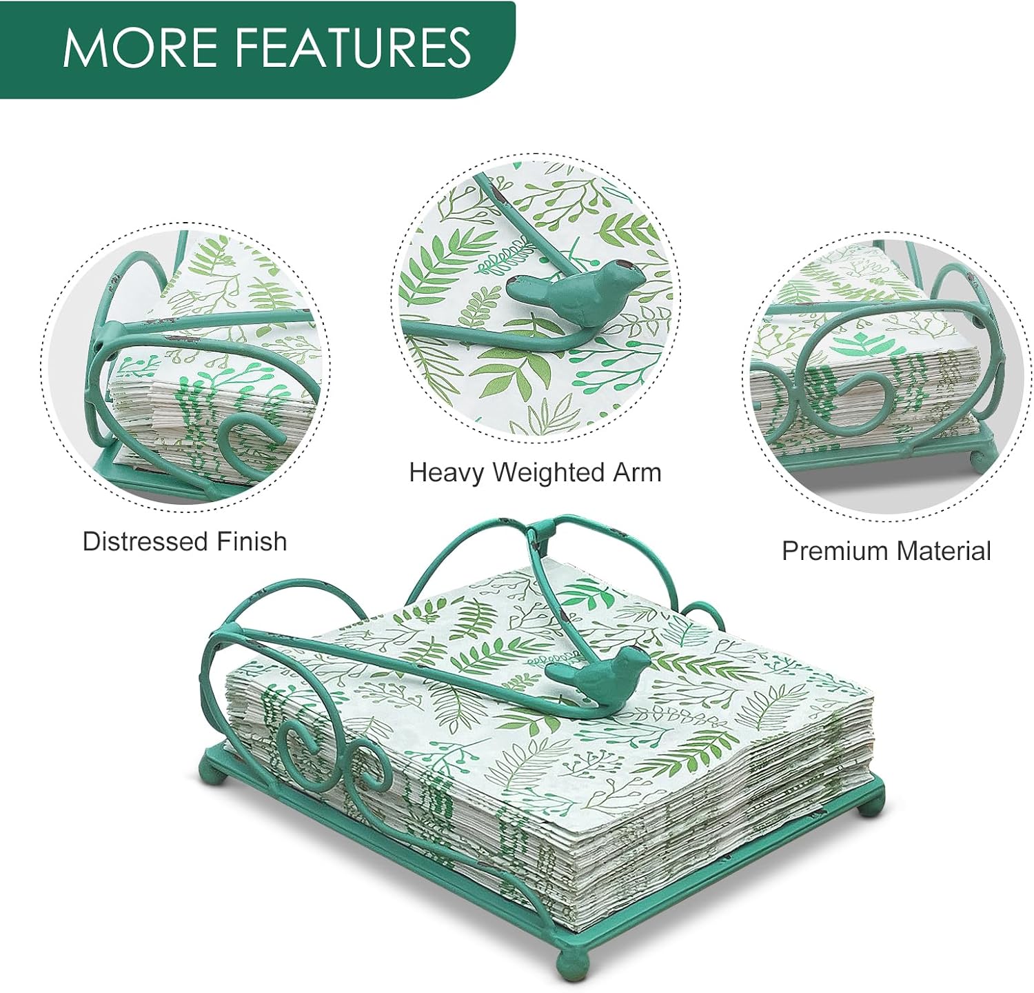 Farmhouse Napkin Holder / Green