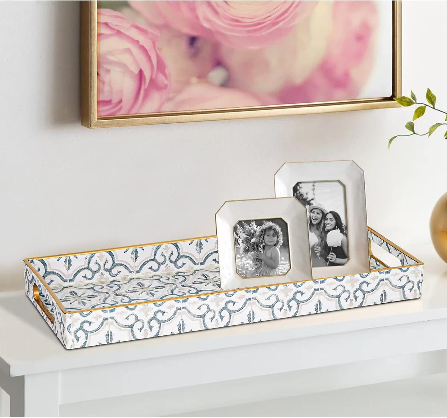 Long Narrow Trays / White-moroccan